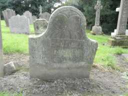 Oblique view of Half-Metre-High Headstone with Spiral Decoration (4) September 2016